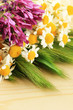 Wild Flowers And Green Spikele... Wild Flowers And Green Spikele...