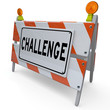 Ilustração : Challenge Word Barricade Overcome Adversity Difficulty Challenge Word Barricade Overcome Adversity Difficulty