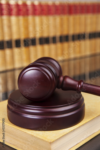 Photo: Judge Gavel with law books Judge Gavel with law books