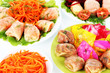 Stuffed cabbage rolls close-up
