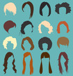 Vector Set: Woman's Hair Style Silhouettes