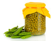 Green peas isolated on white