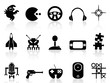 Vector: black computer game icon black computer game icon