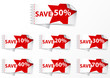 Discount labels .with star