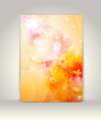 Vetor: Flyer or brochure template, flower colorful design Flyer or brochure template, flower colorful design