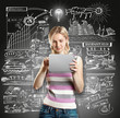 Photo: Idea Concept Businesswoman With Touch Pad Idea Concept Businesswoman With Touch Pad