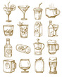 Vector: hand drawn beverages hand drawn beverages