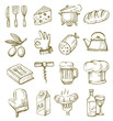 hand drawn kitchen