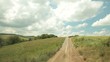 Video: Car driving by country road Car driving by country road