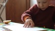 child learns to draw