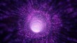 Animated wormhole through space, purple