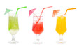 Photo: Colorful juice cocktails collection for summer drinks Colorful juice cocktails collection for summer drinks