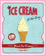 Vintage ice cream poster