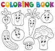 Vektor: Coloring book vegetable theme 1 Coloring book vegetable theme 1