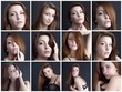 12 portraits of a beautiful young woman