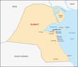 Vektor: Kuwait map Kuwait map