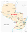 Vektor: Paraguay map Paraguay map