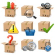 Vector carton box icons set 2