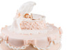 handmande birthday cake shot in a closeup scene