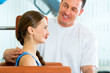 Foto: Patient at the physiotherapy doing physical therapy Patient at the physiotherapy doing physical therapy