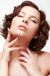 beautiful woman with manicure