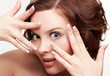 beautiful woman with manicure