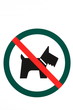 No dogs sign