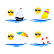 beach icon art vector illustration
