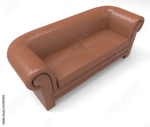 Illustration: Modern sofa isolated on white background Modern sofa isolated on white background