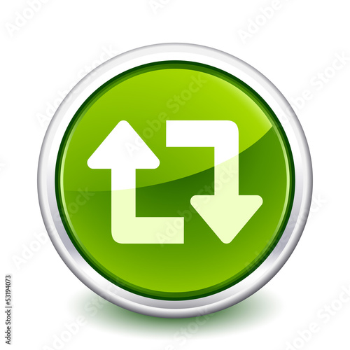 Vector: button green refresh button green refresh
