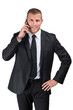 Photo: Homme d'affaires téléphonant Homme d'affaires téléphonant