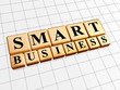 smart business in golden cubes