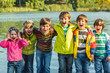 Photo: Kids in autumn clothing Kids in autumn clothing