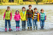 Photo: Cheerful children group Cheerful children group