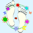 foot prints,clean smell