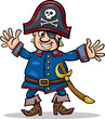 pirate captain cartoon illustration