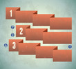 Vector: Vintage card with infographic ribbons and icons Vintage card with infographic ribbons and icons