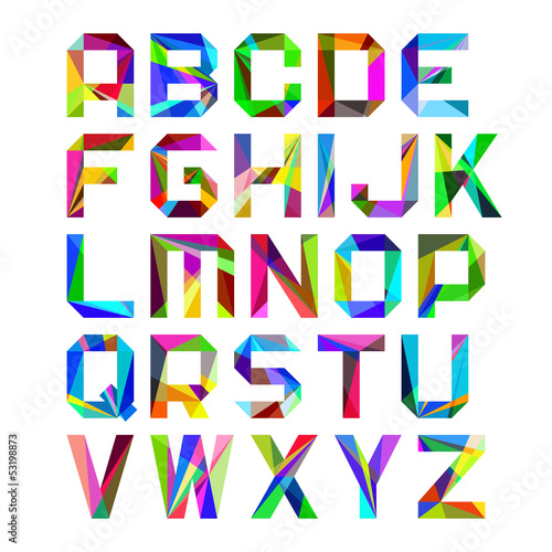 Vector: Bright alphabet letters Bright alphabet letters