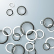Abstract Rings Bubbles Black And White