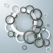 Abstract Rings Bubbles Black And White