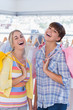 Photo: Cheerful women with shopping bags Cheerful women with shopping bags