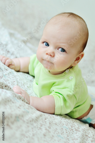 Photo: baby on the bed baby on the bed