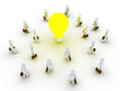 Illustration: Many businessmen are drawn by light Many businessmen are drawn by light