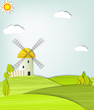 landscape with a windmill