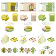 Dinero y elementos infográficos