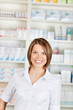 Brunette pharmacist
