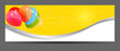 colored balloons banner, vector illustration