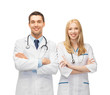 two young attractive doctors