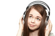 Girl listening to the music