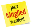 Vektor: Jetzt Mitglied werden! Jetzt Mitglied werden!